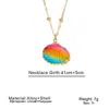 Nuevo Collar Colgante de Concha Colorida con Patrón de Playa Oceánica Cadena para Clavícula de Concha Estilo Vacaciones Nicho Joyería para Mujer