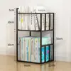 Estantería pequeña junto al escritorio, independiente, móvil, con ruedas, de hierro, para guardar libros ilustrados infantiles y libros de texto para estudiantes