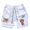 AnimeanimationOnePiece Shorts de praia com estampa perimetral e transfronteiriça, shorts de camada dupla