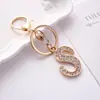 Colgante de Letra de 35 mm Aleación Incrustado con Diamantes Llavero de Letra Inglesa DIY Colgante Personalizado para Ropa Equipaje Joyería