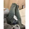 Jeans Retrô de Cintura Alta Tendência Outono 2024 Calças Finas Flare com Costura Femininas