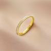 Anillo Elegante Fino de Diamante Rair de Acero de Titanio Estilo Coreano para Mujer INS de Alta Gama Versátil Anillo de Diamantes Completo Versátil Joyería Simple