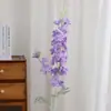 Flores Delphinium Artificiais para Arranjos de Chão de Casamento, Decorações de Teto, Ornamentos Decorativos Violeta Falsos, Decorações de Arte Floral