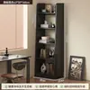 Armário estante trapezoidal integrado à parede, estante de chão, armário de armazenamento multicamadas para a sala de estar, estante de exposição