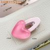 Y2k ~ clip de pico de pato de amor transparente rosa clip para flequillo lateral para mujer clip para cabello roto de la frente mini horquilla adorno para la cabeza