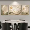 Minimalista Moderno Branco-Off Cinza-Verde Geométrico Natureza Morta Restaurante Pintura Decorativa Filme de Cristal Liga de Alumínio Pintura de Parede Fábrica Fornecimento Direto