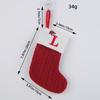 Jingchen Classic Red Letter Natal Stocking Wool Knitted Natal Stocking Festive Natal Decoração Pingente