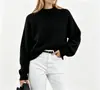 Colección de primavera y otoño para mujer de la marca independiente Wish: Suéter de punto estilo europeo y americano, cuello redondo, corte holgado, diseño cómodo y sencillo, disponible en stock