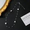 Estilo Japonés y Coreano Estrellas Cadena de Perlas Multicapa Collar Elegante Estilo Ins Moda Colgante de Línea de Pesca Cadena para Clavícula Decoración