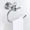 Conjunto de pingente de banheiro Cristal Prata cabideiro para toalha barra de toalha rack de banheiro em aço inoxidável cromado