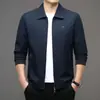 Nova Chegada de Outono Jaqueta Casual de Lapela Masculina Jaqueta Masculina Casaco Roupas para Homens de Meia-Idade e Idosos