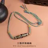 Collar de Cuenta Dzi Amarilla Natural de Nueve Ojos, Colgante de Ágata Taiwanés, Collar Trenzado para Pareja de Hombres y Mujeres, Listo para la Venta