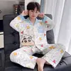 Pijama Infantil para Meninos, Primavera e Outono, Solto, Algodão Puro, Manga Longa para Meninos, Adolescentes, Cardigã, Crianças de Tamanho Médio e Grande, Conjunto para Casa