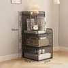 Estantería de almacenamiento de múltiples niveles simple de pie para uso doméstico para sala de estar, estantería pequeña para espacios estrechos para almacenamiento en la pared