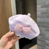 Boina para Niñas, Moda Coreana Otoño e Invierno, Gorro de Lana Tejida de Artista para Bebés y Niñas Pequeñas, Moderno