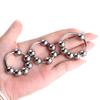 Juguetes Sexuales, Productos Masculinos, Anillos de Pene de Metal, Anillos de Pene con Bloqueo de Semen, Anillos de Perlas Diente de Lobo de Seis Perlas, Anillos de Perlas para Masturbación