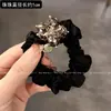 Estilo Coreano Luxo Leve Cristal Elástico Pequeno Intestino para Cabelo Feminino Novo Estilo Cetim Coque Elástico para Cabelo Sensação de Alto Padrão Coque de Cabelo Rabo de Cavalo Corda para Cabelo