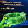 Tubo para troca de água de aquário, tubo de água verde para filtro externo, tubo de saída de água, tubo de entrada de água, mangueira de bombeamento de água, tubo de tendão de boi de 4 pontos