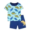 Comercio Exterior Ropa Infantil Verano Nuevo Transfronterizo Al por Mayor Hombres y Mujeres Bebé Manga Corta Pantalones Cortos Camiseta Conjunto de Dos Piezas