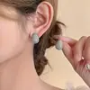 Nuevos Pendientes Escarchados de Gota de Agua Estilo Hong Kong, Pendientes Versátiles de Moda Nicho Retro Simples, Pendientes de Lujo Ligero de Gama Alta para Mujer