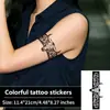 Tatuaje Temporal de Brazalete Tatuaje de Toro Colorido Impermeable Larga Duración Brazo Manga Completa Pierna Manga Completa Estilo Europeo Americano Hombres Mujeres
