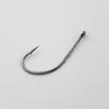 Anzuelo de púas dobles con bola de espalda, anzuelo mundial para tubería, a granel, acero de alto carbono, mango largo, boca torcida, perforado, anzuelo para cebo de insectos, anzuelo para pesca marítima, equipo de pesca