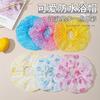 Gorro de ducha desechable para adultos, para montar en la cabeza, con estampado colorido, de polietileno transparente, grueso y ajustado para uso doméstico.