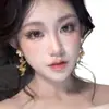 Hija Rica~Aretes de Trigo con Borla Larga Dorada para Mujer, Lujo Accesible Aretes de Gama Alta, Aretes Únicos Exagerados y Atmosféricos