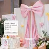 Muro Fotográfico Rosa Famoso en Internet con Hermosas Decoraciones, Colgantes de Pared con Lazos, Atmósfera Romántica, Accesorios para Fotos y Fondo