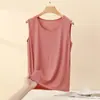 Camisola de Modal de Talla Grande con Hombros Anchos para Mujer, Verano Holgada, Capa Base Adelgazante, Top Fino sin Mangas para Ropa Exterior