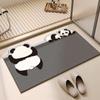 Cojín de Dibujos Animados Tapete de Piso Baño Baño Tierra de Diatomeas de Secado Rápido Tapete Absorbente Entrada de Puerta Tapete Antideslizante para Pies Baño