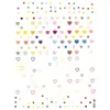 Xiaohongshu Popular Pegatinas de Uñas con Relieve de Estrella de Cinco Puntas y Corazón de Colores Pegatinas de Decoración de Uñas Simples de Colores Venta al por Mayor