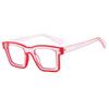 Nuevas gafas de moda con contraste de color fluorescente, gafas de moda anti-luz azul, gafas simples y sencillas, gafas personalizadas y sencillas.