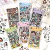 Recolección transfronteriza de hermosas hojas de pegatinas, con personajes vintage, para scrapbooking, journaling y decoración DIY