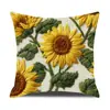 Funda de almohada retro transfronteriza de girasol Temu Amazon admite juego de funda de almohada de cuatro piezas personalizadas para primavera y verano