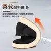 Pana con felpa de mil capas suela zapatos de tela estilo Pekín antiguo para hombre verano transpirables antiolor slip-on hechos a mano suela de mil capas zapatos de tela negros