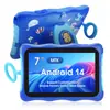 Tableta de Aprendizaje Android de 7 pulgadas con Funda Protectora de Silicona, Máquina de Juguetes Inteligente, Tableta para Estudiantes y Niños