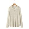 9809-25 Novo Estilo Outono Estilo Francês Simples Casual Recorte Cardigã de Botão Único Lapela Tricô Feminino