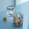 Frasco de Velas de Moda Taza de Velas de Aromaterapia Creativo Color Cristal de Color Sostenedor de Velas Portavelas de Aromaterapia DIY Decoración del Hogar