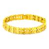 Pulsera chapada en oro cobre chapado en oro al vacío oro de 24k oro de imitación para mujer pulsera de correa de doble fila con corazón de melocotón JH110