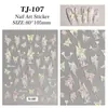 Portavelas Aurora Pegatinas para Uñas Mariposa 5D en Relieve Lujo Ligero Brillo de Concha Pegatinas para Uñas Accesorios Arte de Uñas Estilo Tj