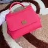 Bolsa Feminina Estampa de Palma D&G Bolsa de Mão Bolsa Transversal Bolsa Platina Bolsa de Festa Couro Genuíno Siciliano Bolsa Feminina Exportação