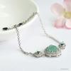 Pulsera de Jade Grado A Natural Guan Yu Jade Agua Azul Pulsera de Cuentas de Buda Nuevo Estilo Chino Venta al por Mayor Dropshipping S4092304L