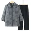 Camisa de verano para mujer mayor, blusa de manga tres cuartos para abuela, nuevo estilo 2026 para madre, ropa de otoño para mujer
