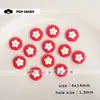 Lindos Accesorios de Florcitas, Cuentas Sueltas, Versátiles Cuentas Redondas Florales, Joyería con Agujero Recto, Dijes para Bolsas de Cuentas Hechos a Mano para DIY