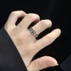 Anel Masculino Pequeno Círculo Anel de Prata 925 Feminino Simples Leve Luxo Nicho Anel de Dedo Moda Vintage
