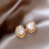 Pendientes de Perla de Plata S925 para Mujer, Lujo Ligero, Gama Alta, Nicho, Populares, Versátiles, Joyería de Oreja Única y Hermosa, Pendientes