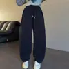 Pantalones de chándal holgados de pierna ancha para niñas, de cintura alta, con cordón, pantalones casuales, nuevo estilo Primavera y Otoño 2026, pantalones largos deportivos versátiles, ropa de otoño