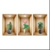 Pegatina de pared con marco de fotos 3D de simulación de flores y plantas verdes, para dormitorio, sala de estar, TV, fondo, autoadhesiva