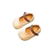 Zapatos de Cuero Sencillos y de Moda para Niñas Estilo Coreano Planos de Boca Baja Color Sólido Zapatos de Princesa para Bebé Niña Suela Suave Zapatos para Bebé y Niño Pequeño